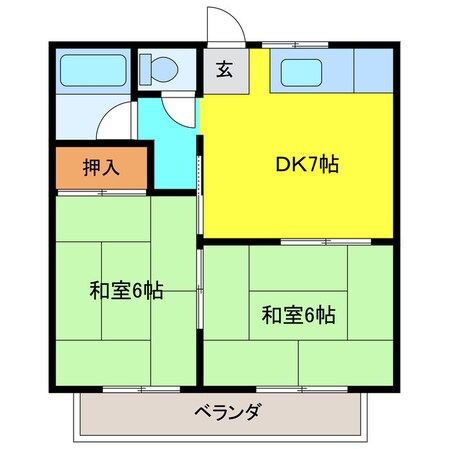 グリーンハイツの物件間取画像